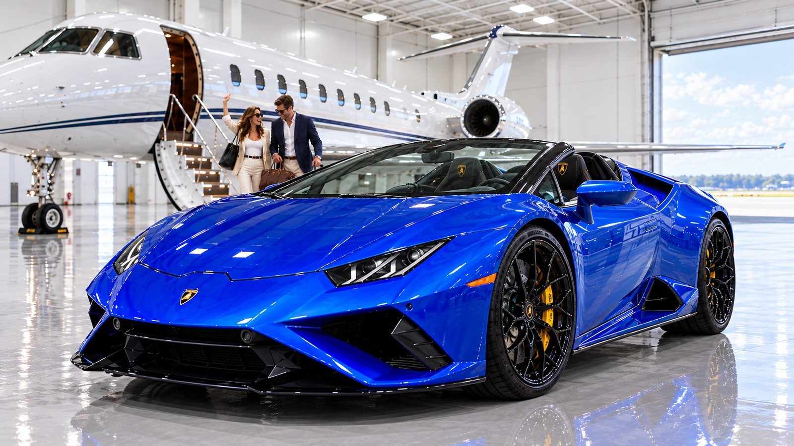 Airport arrivals with a car from Orland Park Exotic Rentals