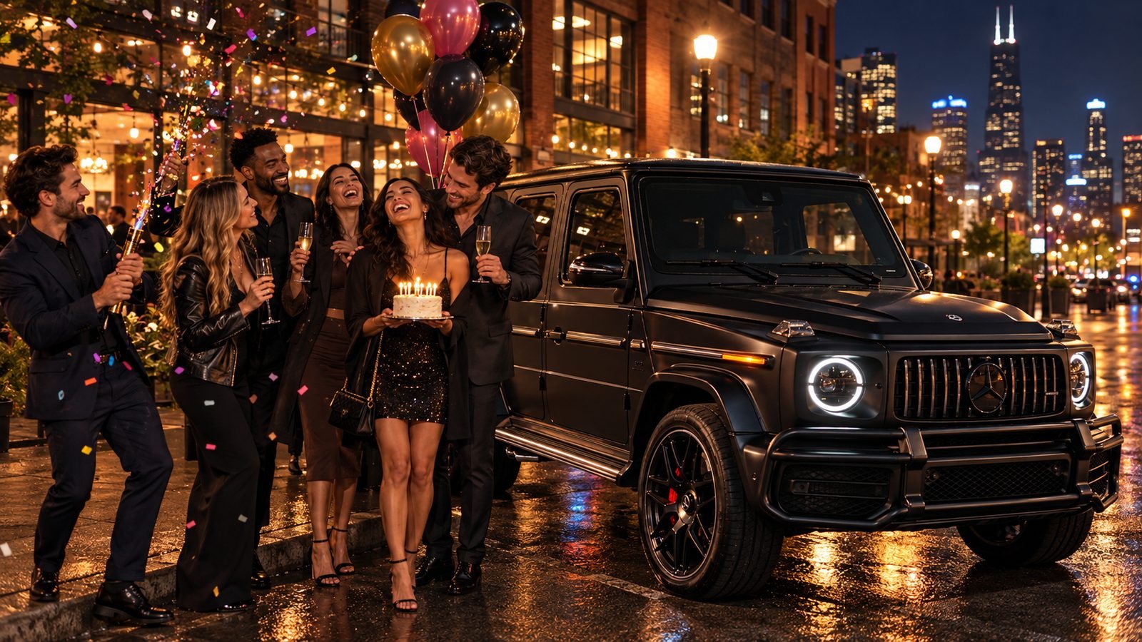 Birthdays car rental with Orland Park Exotic Rentals