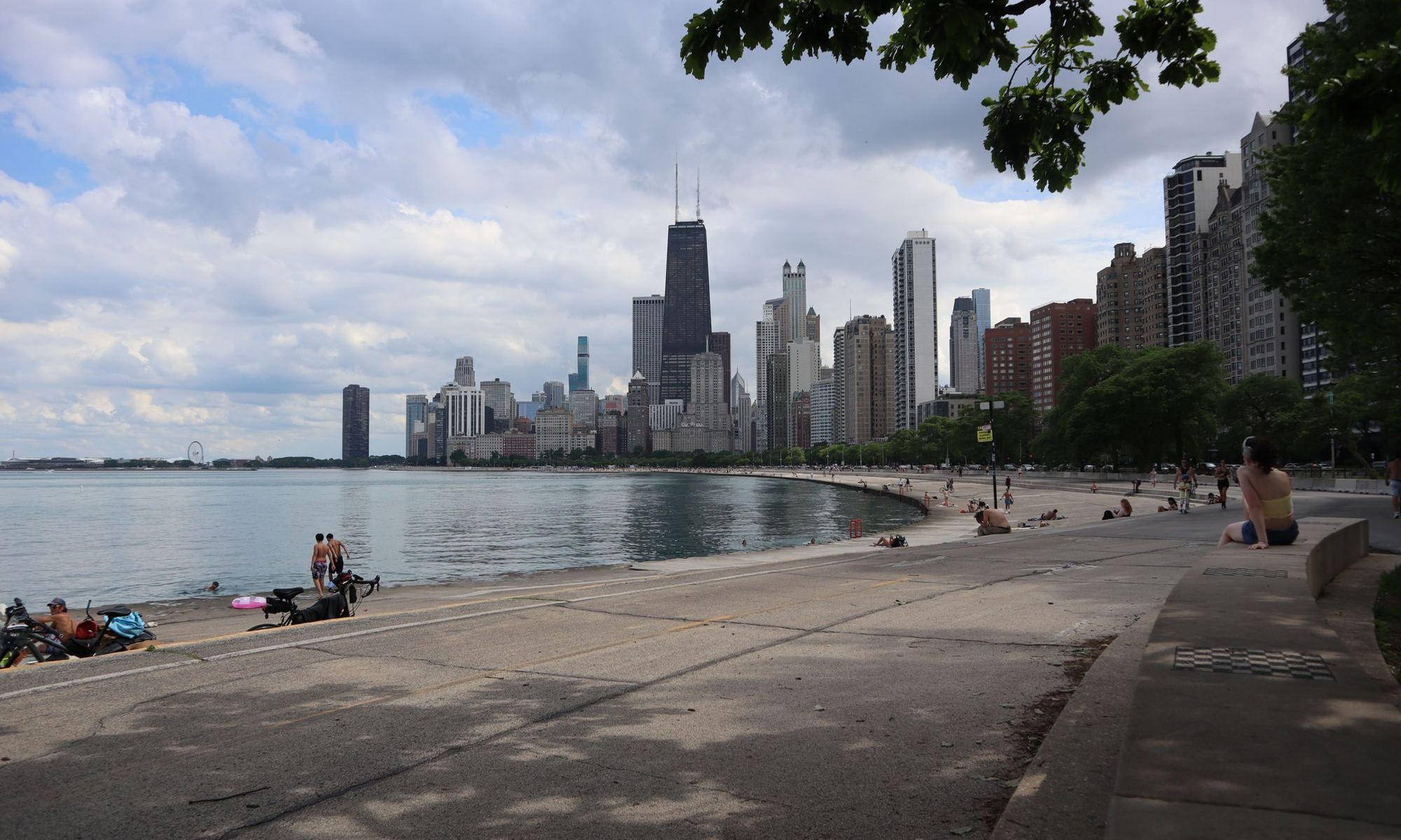 The Chicago skyline from North Avenue Beach